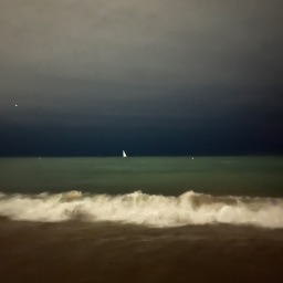 Chicago Beach At Night