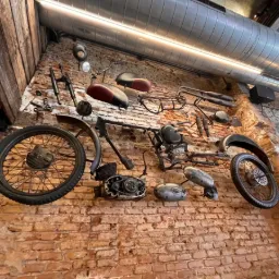 A Motorcycle Made of Parts — Barcelona, Catalonia, Spain